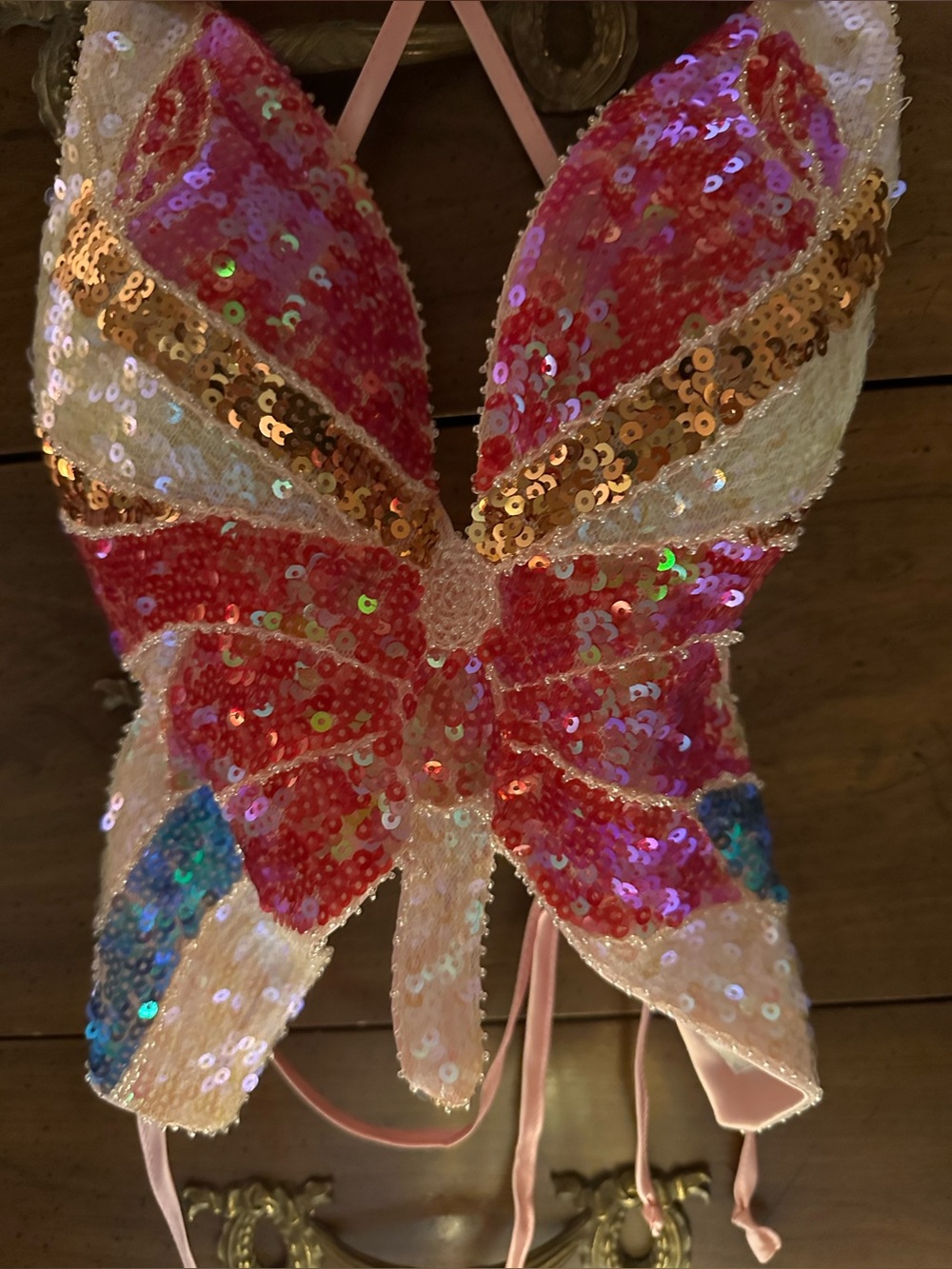 Hot & Delicious Pink sequined butterfly top
